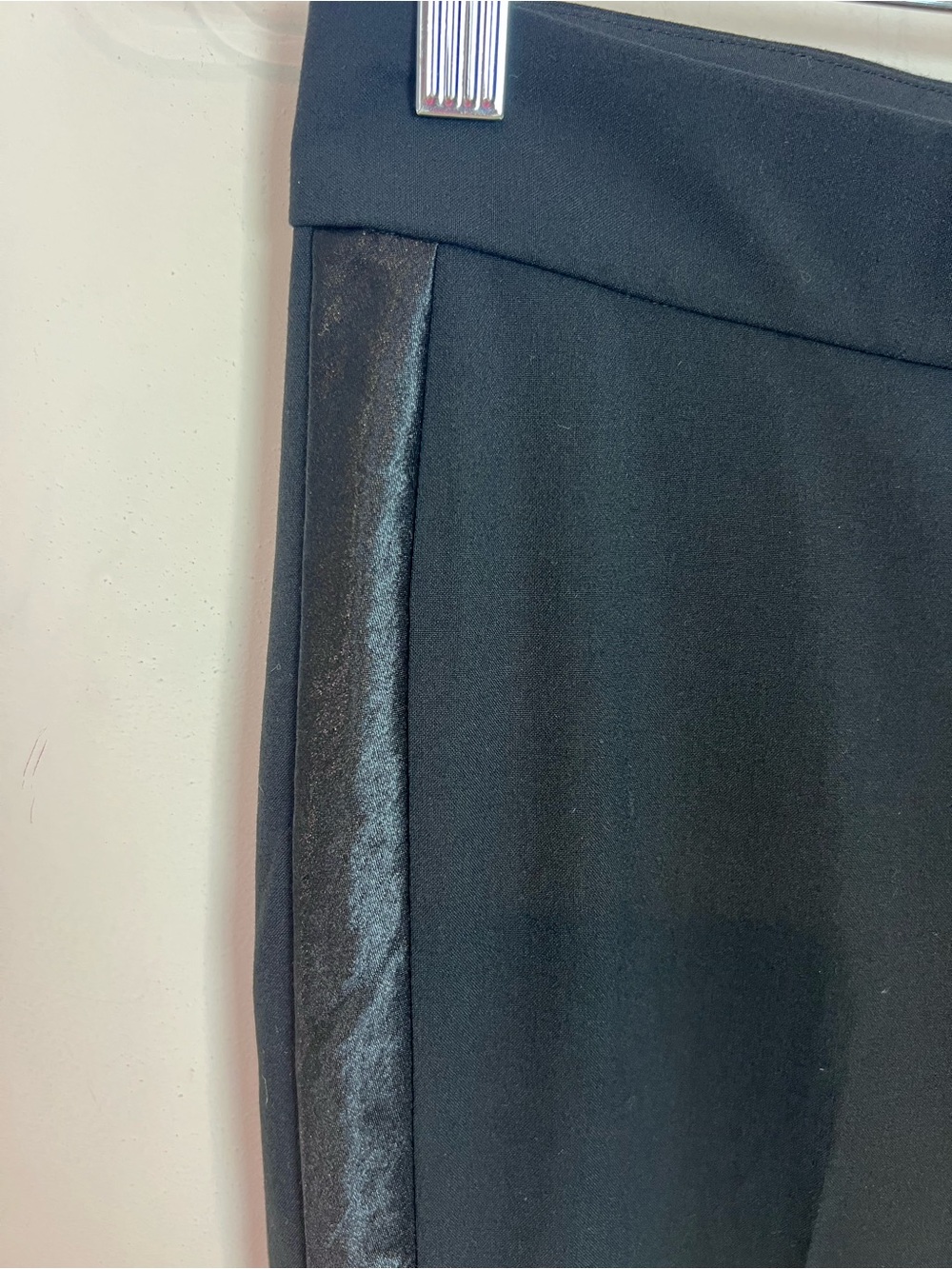 LAUNDRY BY SHELLI SEGIL BLACK TUXEDO STRIPE PANTS WOMENS SZ 4 - Picture 4 of 6